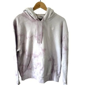 Champion Men's Light Purple Tie Dye Hoodie